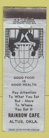 Matchbook Cover - Rainbow Cafe Altus OK