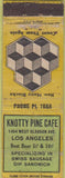 Matchbook Cover - Knotty Pine Cafe Los Angeles CA POOR