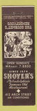 Matchbook Cover - Shoyer's Restaurant Philadelphia PA feature