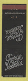 Matchbook Cover - George Kobler's Harrisburg PA restaurant