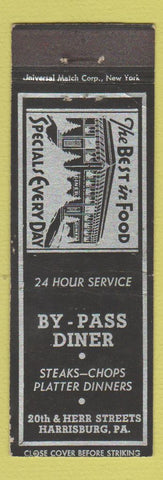 Matchbook Cover - By Pass Diner Harrisburg PA