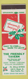 Matchbook Cover - Friendly Tavern New Castle PA Christmas Joe Glorioso