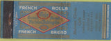 Matchbook Cover - French Rolls Bread Melrose Circle Cafe Hollywood CA