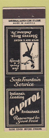 Matchbook Cover - Capitol Restaurant Indiana PA girlie