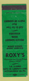 Matchbook Cover - Roxy's Restaurant Pittsburgh PA