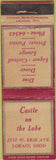 Matchbook Cover - Castle of the Lake Lorain OH WORN