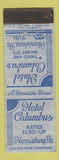 Matchbook Cover - Hotel Columbus Harrisburg PA WEAR