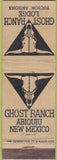 Matchbook Cover - Ghast Ranch Abibuiu NM Tuscon AZ