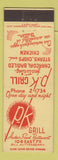 Matchbook Cover - PK Grill Austin TX