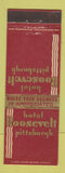 Matchbook Cover - Hotel Roosevelt Pittsburgh PA
