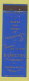 Matchbook Cover - Hamilton Restaurant Carlisle PA