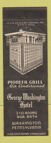 Matchbook Cover - George Washington Hotel Washington PA WEAR