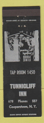 Matchbook Cover - Tunnicliff Inn Cooperstown NY