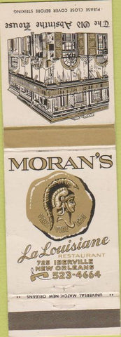 Matchbook Cover - Moran's La Louisiane New Orleans LA Absinthe House WEAR