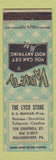 Matchbook Cover - Lyco Store Tobacco Novelty Williamsport PA WEAR