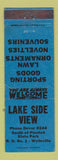 Matchbook Cover - Lake Side View Sporting Goods Wellsville PA