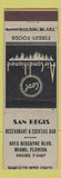 Matchbook Cover - San Regis Restaurant Miami FL