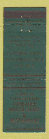 Matchbook Cover - Combahee Motor Court Restaurant Gardens Corner SC WEAR