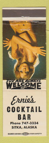 Matchbook Cover - Ernie's Cocktail Bar Sitka AK pinup