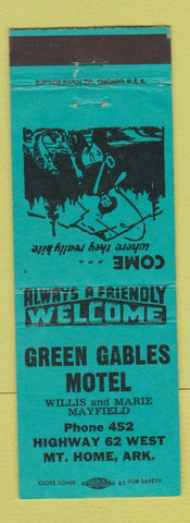 Matchbook Cover - Green Gables Motel Mountain Home AR