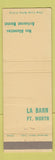Matchbook Cover - La Barn Fort Worth TX WEAR