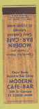 Matchbook Cover - Modern Cafe Bar St Cloud MN