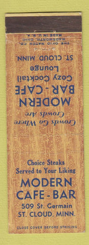 Matchbook Cover - Modern Cafe Bar St Cloud MN