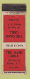 Matchbook Cover - Oasis Grill Elmira NY WORN