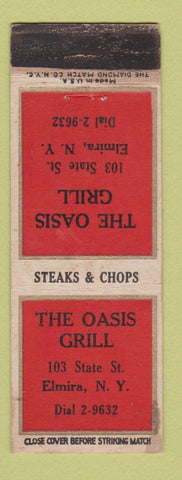 Matchbook Cover - Oasis Grill Elmira NY WORN