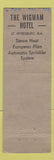 Matchbook Cover - Wigwam Hotel St Petersburg FL WEAR