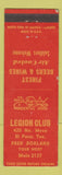 Matchbook Cover - Legion Club El Paso TX WEAR