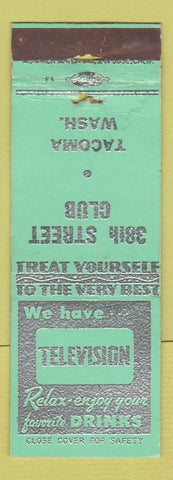 Matchbook Cover - 38th Street Club Tacoma WA WEAR