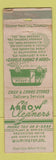 Matchbook Cover - Arrow Cleaners Wilmington DE POOR