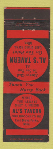 Matchbook Cover - Al's Tavern East Grand Forks MN
