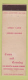 Matchbook Cover - Town and Country Greensburg PA Federal