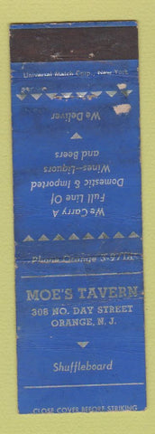 Matchbook Cover - Moe's Tavern Orange NJ WORN