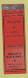 Matchbook Cover - Molloy's Bar Grill Brooklyn NY WORN
