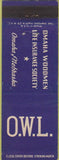 Matchbook Cover - Omaha Woodmen Insurance Omaha NE