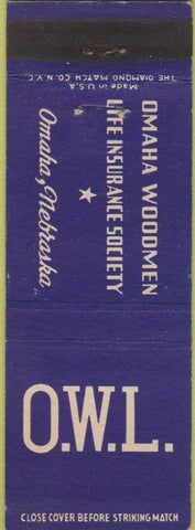 Matchbook Cover - Omaha Woodmen Insurance Omaha NE