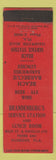 Matchbook Cover - Brandenburg's Service oil gas Lunch Room Dunedin FL Clearwater