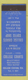 Matchbook Cover - College Courts Motel College Station TX