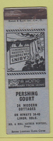 Matchbook Cover - Pershing Court Motel Limon Colorado