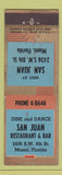 Matchbook Cover - San Juan Restaurant Bar Miami FL ADVANCE