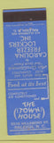Matchbook Cover - The Town House Raleigh NC Carolina Freezer Lockers