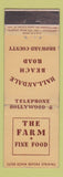 Matchbook Cover - The Farm Restaurant Hollywood FL WORN