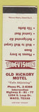 Matchbook Cover - Old Hickory Motel Waco TX