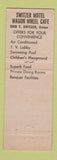Matchbook Cover - Switzer Motel Court West Crossett AR