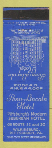 Matchbook Cover - Penn Lincoln Hotel Pittsburgh PA