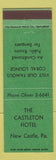 Matchbook Cover - Castleton Hotel New Castle PA GREEN