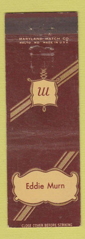 Matchbook Cover - Eddie Murn Baltimore MD
